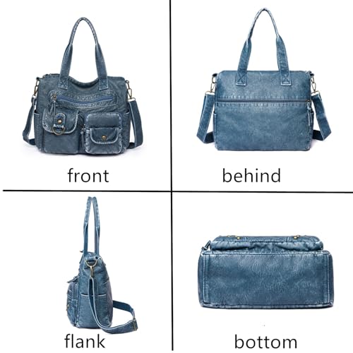 Image of Hobo Handbag and Purses for Women,Top Handle Satchel Purse Tote Shoulder Bags Faux Leather for Ladies
