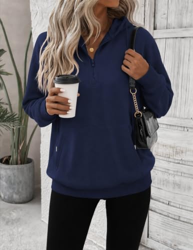 Image of Zeagoo Hoodies for Women Half Zip Up Oversized Sweatshirt Fall Clothes 2026
