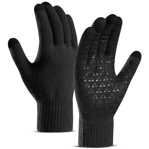 Image of TEKCOOL Winter Gloves for Men & Women with Touchscreen Finger Bike Winter Hand Gloves for Men Woolen Winter Gloves for Women Thermal Hand Gloves for Winter Warm Gloves Unisex