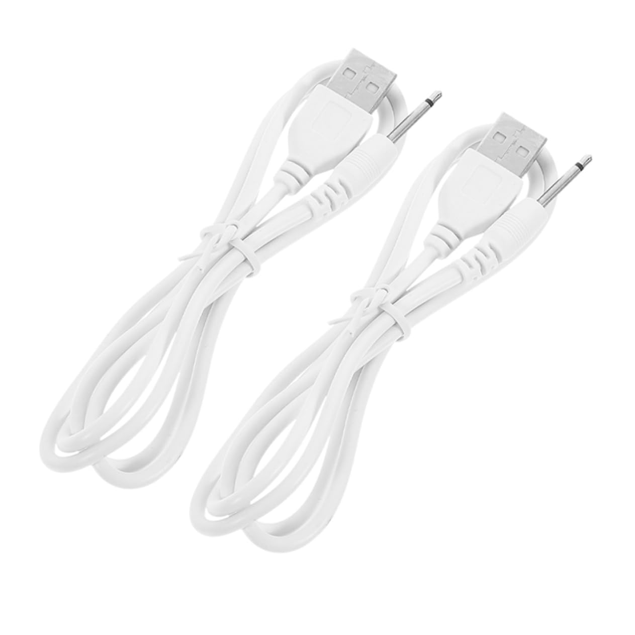KICHOUSE 2pcs USB to Dc Charging Cable Replacement, 2.5mm Fast Charging