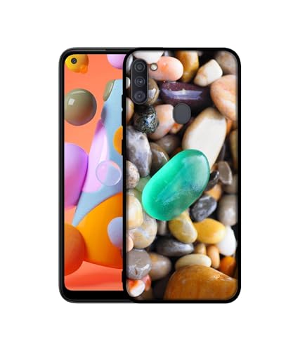 Image of Sea Stones Design Premium 2D Printed Metal Back Case Cover for Samsung Galaxy A11 4G / M11 4G