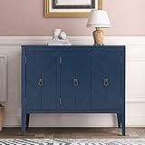 P PURLOVE Accent Storage Cabinet Wooden Cabinet with Adjustable Shelf,Modern Sideboard for Entryway,...