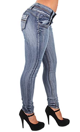 Plus/Junior Size Mid Waist Butt Lifting Skinny Leg Jeans