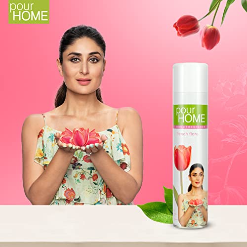 Image of POUR HOME French Flora Room Air Freshener Spray - 220ML | Long-Lasting Fragrance - Reduces Odours - Suitable for Home & Office