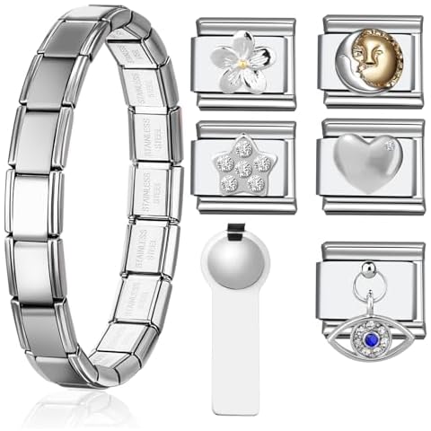 Johiux DIY Charm Bracelet with 5 Charms Cover