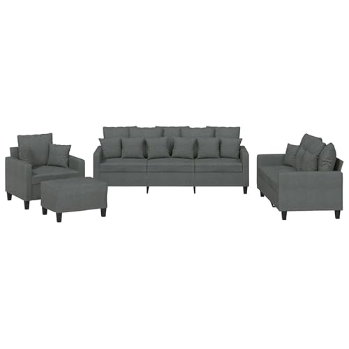 vidaXL 4 Piece Sofa Set with Pillows – Comfortable and