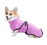 BbearT® Hundebademantel aus Mikrofaser für Haustiere, super saugfähig, schnell trocknend, für die Reinigung von Katzen, kleinen Hunden, mittelgroßen Hunden, großen Hunden