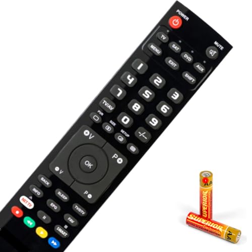 Mandosdetv Mando SAT/DTT UNIC HD Negro 25 Botones Preprogramado para TV y Receptor SAT/DTT