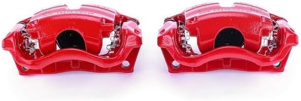 Power Stop Front S7158 Pair of High-Temp Red Powder Coated Calipers For Mazda 3 2014-2018, Mazda CX-3 2016-2021 [Model Specific]