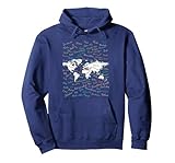 Hello in 100 Languages of the World, International Unity Pullover Hoodie, Adult Unisex, Navy Blue, X-Large