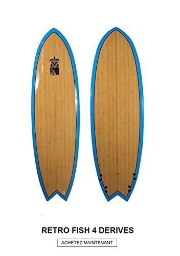 HONU - Tabla de Surf Fish 6'4, diseño Retro