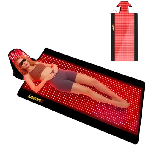 Lovank Red Light Therapy Mat for Full Body Pain Relief 80x33 Infrared Red Light Blanket with 1 510 (660nm & 850nm) LEDs | Ideal for Body | Recovery | Skin Health