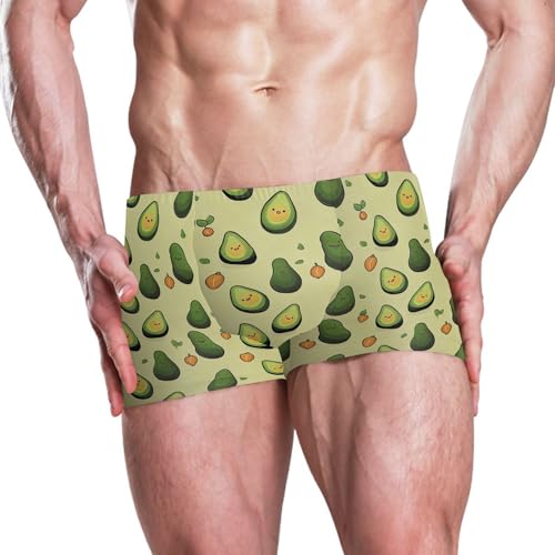 Avocado Fruit Mens Swim Trunk Swimwear Bathing Suit Swim Brief Square Leg Board Short S B04038462