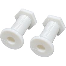 intulon Grommet for Thick Wall, Cable Pass Through, Threaded with Locking Nut, Silicone Caulk Included V-23-13-51-WH-2P White, 2 Pack