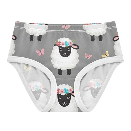 Funny Girls Underwear Toddlers 2t Cotton Little Girl Panties Cute White Sheep Floral Butterflies Kids Undies Briefs