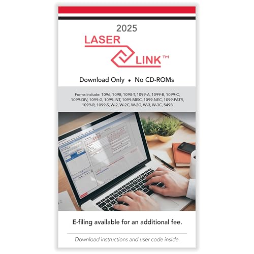 ComplyRight 2025 LaserLink Software Downloadable Card, State and Federal Tax Preparation Program