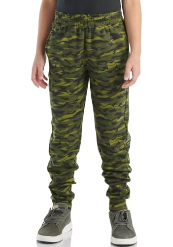 Carhartt Youth Kid's CK8446 Logo Fleece Camo Sweatpant - Big Boys, Green Camo Print - X-Large (XL) 18/202
