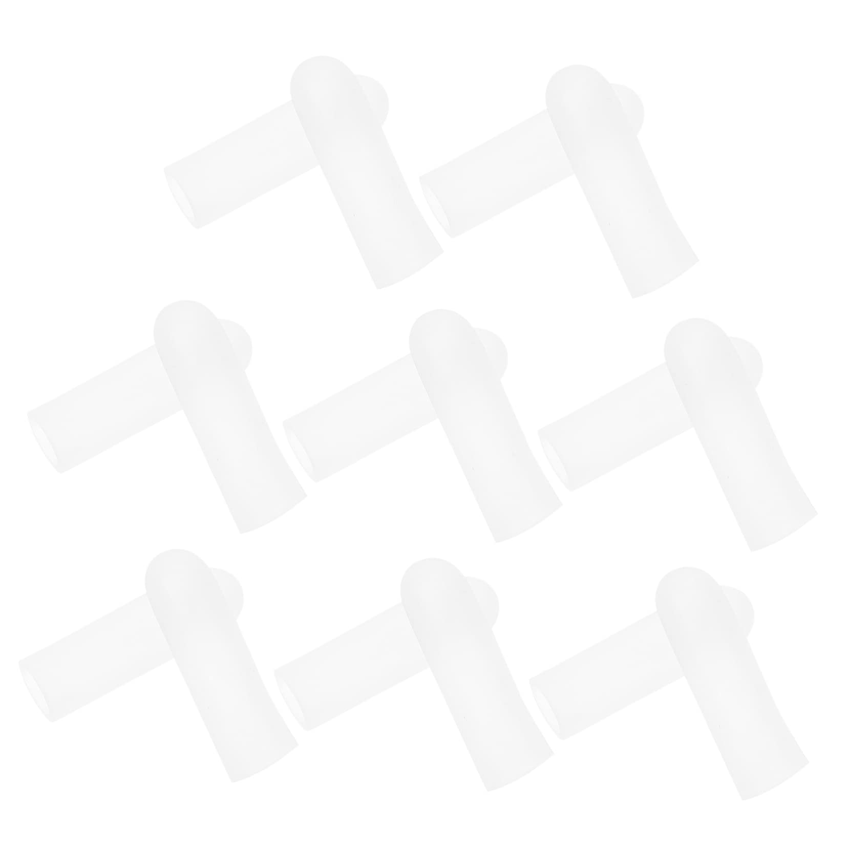 BEBEMOKO 8 Pairs Reusable Silicone Finger Cover Protectors for Men Women Flexible Easy to Use Finger Cut Protection Sleeves Transparent Design for Comfortable Care