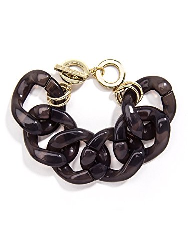 Zenzii Lucite Links Bracelet (Black) #TOP5