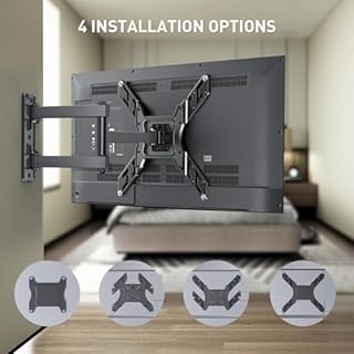 Perlegear Supporto da Parete per TV da 26 a 60 Pollici, Staffa TV con Braccio Girevole ed Estendibile, Max VESA 400x400, Supporto Ultra Resistente 45 kg - PGMFK6
