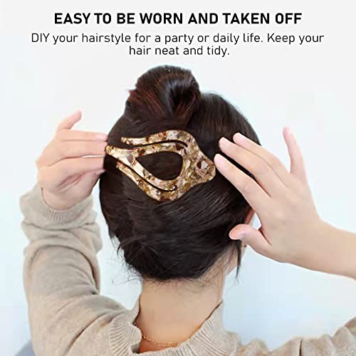 Mistofu 3 Pcs Womens French Curved Hair Clip No Slip Strong Grip Comfortable Hold Girls Ladies Beauty Accessory Fashion Pin Teeth Clamp,extra large hair clips for thick hair (multicolor 1)