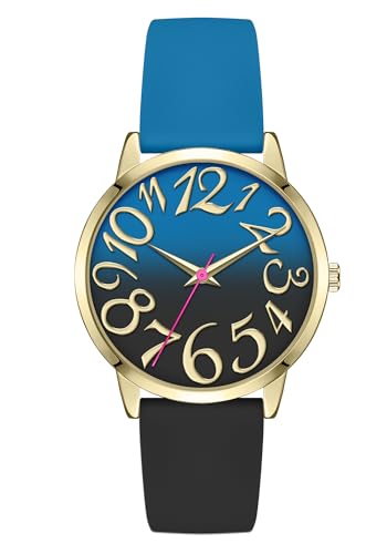 Montre femme 37 mm grand cadran lisible et étanche en silicone Bisley