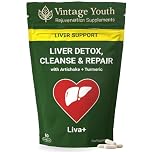 Liva+ Liver Support Supplement | 5-in-1 Formula for Detox, Fatty Liver Recovery & Cleanse | Promotes Skin & Antioxidant Function