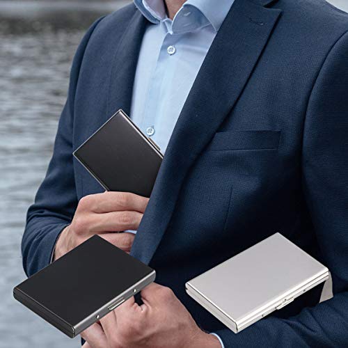 Vicloon Metalen Kaarthouder Portemonnee, Ultradunne Roestvrijstalen Metalen Portefeuilles RFID-blokkerende Credit Card Houder voor Heren en Dames, Beste Kaartbeschermer Met 6 PVC-slots en Roestvrijstalen Vergrendeling - Image 5