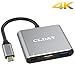 USB-C to HDMI Adapter CLDAY USB Type C to HDMI Multiport 3-in-1 with USB 3.0 Port and USB-C Fast Charging Power Port Compatible MacBook Sumsang Galaxy S8/S9/Yoga 900/Lumia 950Xl HDMI Hub Adapter