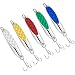 Dr.Fish 5 Pack Fishing Spoon Lures Lot 3/4oz Salmon Bass Bluefish Casting Trolling Spoon Treble Hooks Metal Fishing Lure Baits