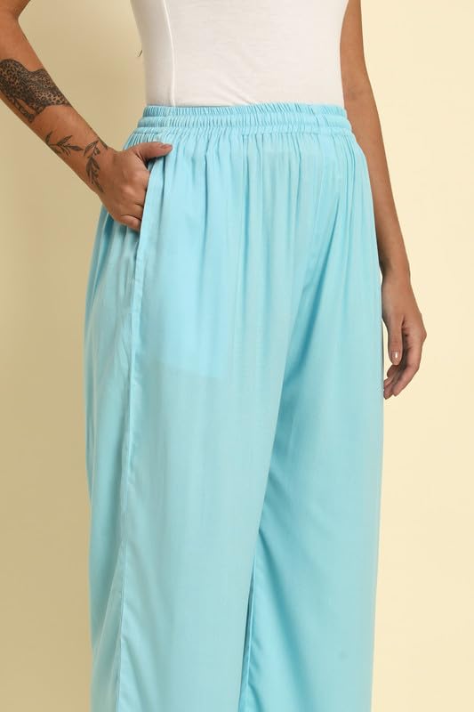 Image of Soft Colors Women Regular Fit Pocket Palazzo