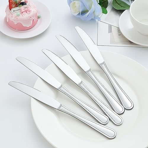 image for Gymdin Dinner Knives Set of 24, 9” Knives Set, Butter Knives with Pr
