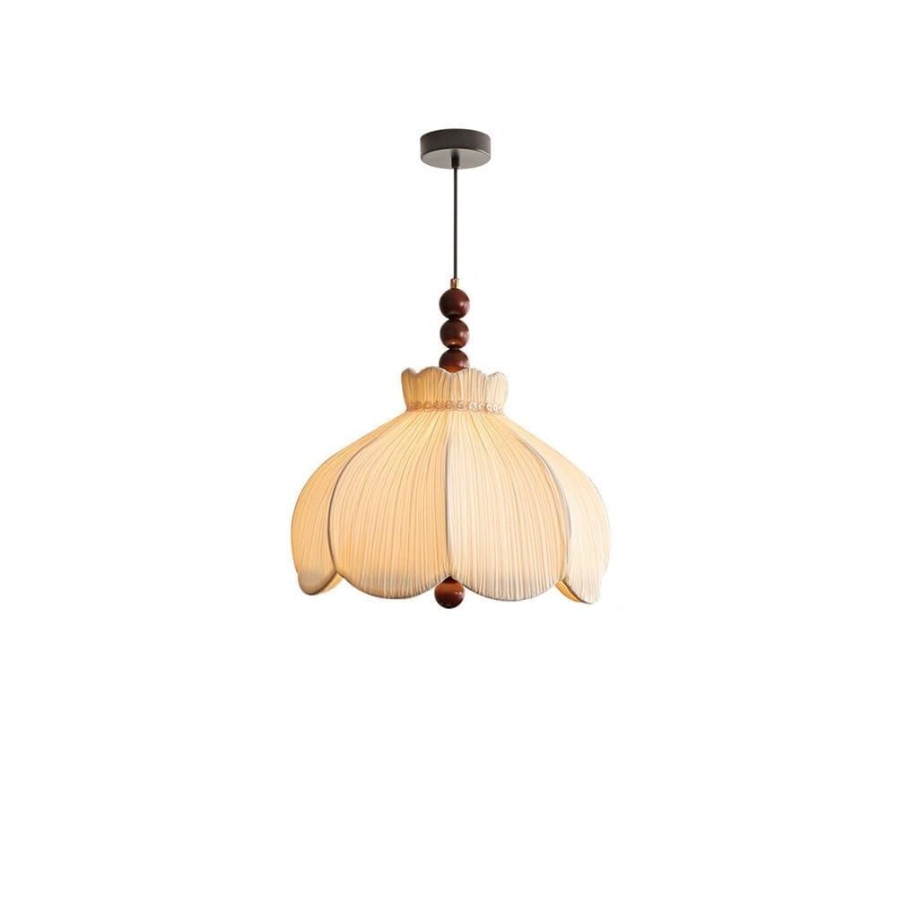 Plafonnier en tissu 3-5 têtes beige à hauteur réglable pour couloir