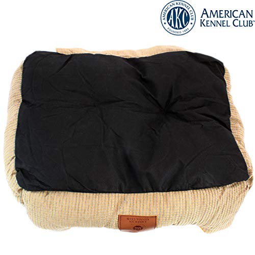 American Kennel Club Small Tan Dog Bed, Solid Weave Cuddler, Akc Pet Cuddler, 26" #TOP4
