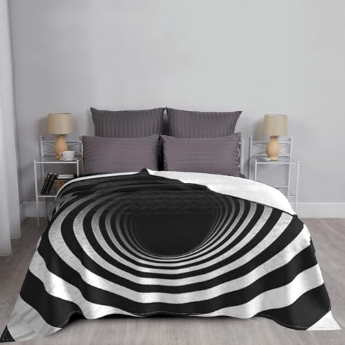 Couverture motif tunnel à spirales en flanelle, cadeau idéal