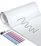 MaxGear Peel and Stick Whiteboard Wallpaper, 197' x 15.7' Dry Erase Roll