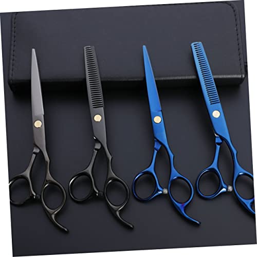 Ciseaux de coiffure droits et à dents pour cheveux fins par 2 pièces