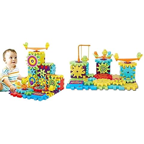 Luxed IQ Building Game Toy Set, Construction Toy with 3D Building Blocks Gear Cogs, Learning & Educational Toy for Kids Toddler, Suitable for Age 3 above (Set Of 81 Pcs, Multicolor) Cover