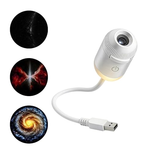 Image of 2-in-1 Galaxy Projector Night Light, Galaxy Light Projector Adults, USB Portable Galaxy Star Projector Night Light for Car and Bedroom, Mini LED Nightlight Wall Lamp (3 Projection Films)