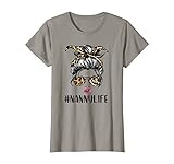 Womens Classy Nanny Life With Leopard Pattern Shades #Nannylife T-Shirt