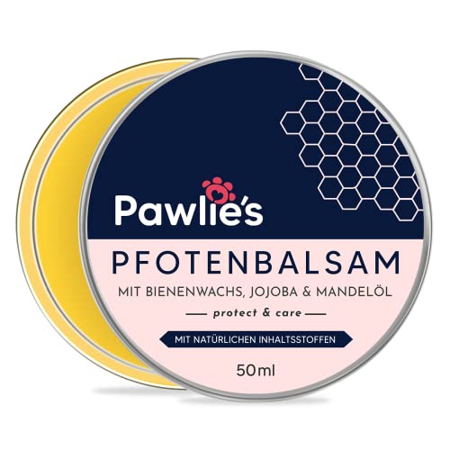 Pawlie's Natürlicher Pfotenbalsam mit Bienenwachs für Hunde & Katzen - Pfotenschutz Hund Verletzung, Hunde Zubehör Reisen, Hundeschuhe-Ersatz, Pfotenpflege Hund, Nasenbalsam, Pfotencreme Hund Salbe Cover