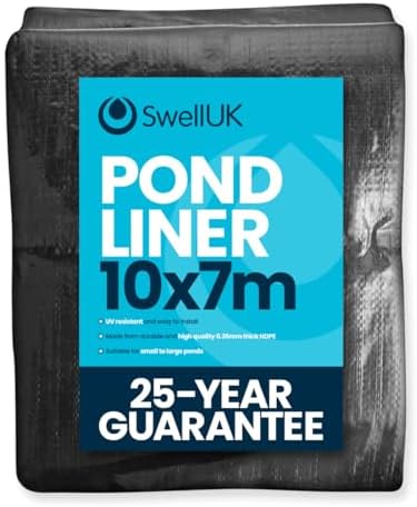 Swell UK 10m x 7m Pond Liner | 25 Year Guarantee | HDPE | UV Resi...