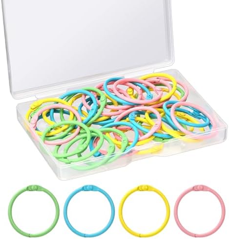 Arcjunys Book Rings Multicoloured Book Binding Rings Metal Binder Ring ...