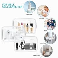 Aucuu Kulturtasche Transparent, Kosmetiktasche Durchsichtig, wasserdichte PVC-Reise-Waschtaschen, TSA-zugelassene Make-up-Taschen, für Familie, Männer un Frauen – Ansicht 5
