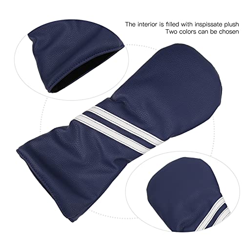 SUNGOOYUE Funda para Cabeza de Madera de Golf, Juego de Fundas para Cabeza de Palo de Golf a Rayas de PU Impermeables para Conductor No.1,3,5