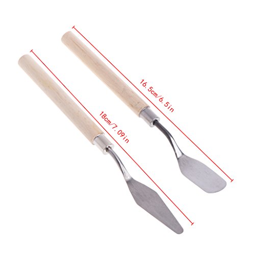 Spachtel, 2-teiliges Künstlermesser-Set, Farbmisch-Set, Zubehör zum Auftragen von Öl, Acryl, Epoxidharz, Gießfarbe Spachtel, 2-teiliges Künstlermesser-Set, Farbmisch-Set, Zubehör zum Auftragen von Öl, Acryl, Epoxidharz, Gießfarbe