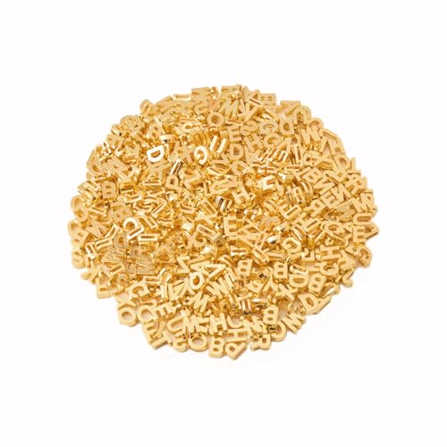 500pcs Large Gold Letter Beads A-Z Alphabet Beads for Bracelets Jewelry Making DIY Crafts Personalized Accessories