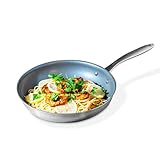 Abbio | Large Nonstick Skillet - 4 Layer Scratch-Resistant Nonstick Coating - Stainless Steel -...