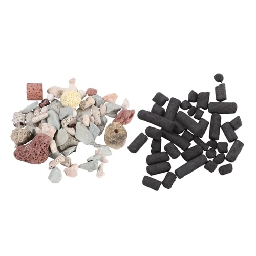 Sosoport 1 セット 水槽フィルター材 ポーラスブロック水槽 キット 炭フィルター 魚 水族館フィルターメディア 水槽の装飾 木炭 水槽のカーボンブロック ゼロ 炭素 ソーダ水 全て 活性炭