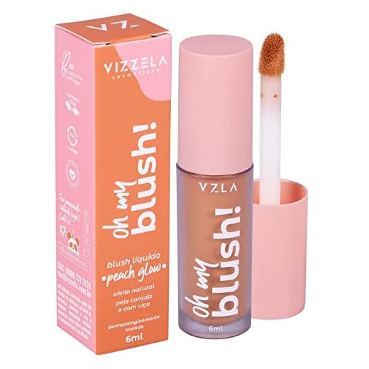 Oh my blush líquido - Vizzela Cor 02 – peach glow